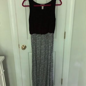 Loft Black and White Maxi Dress